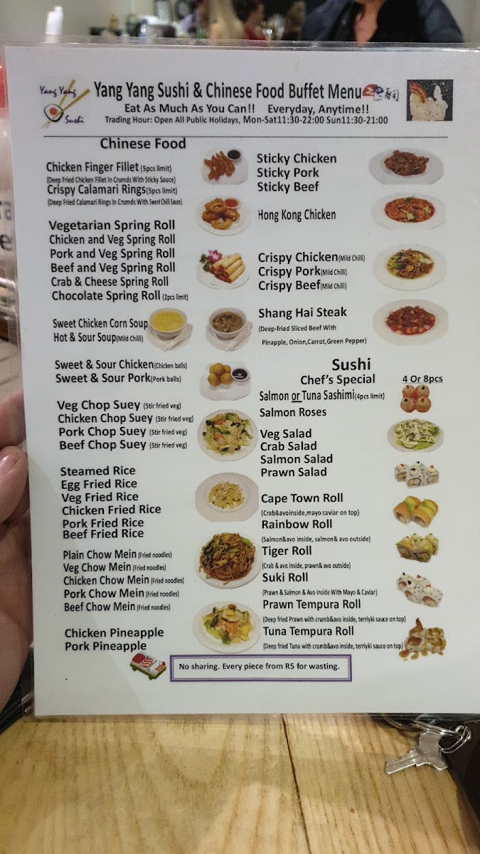 Menu Yang Yang Chinese Restaurant & Sushi Bar-10