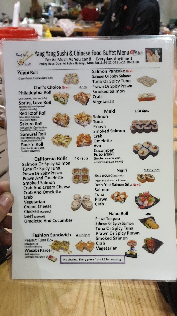 Menu Yang Yang Chinese Restaurant & Sushi Bar-9